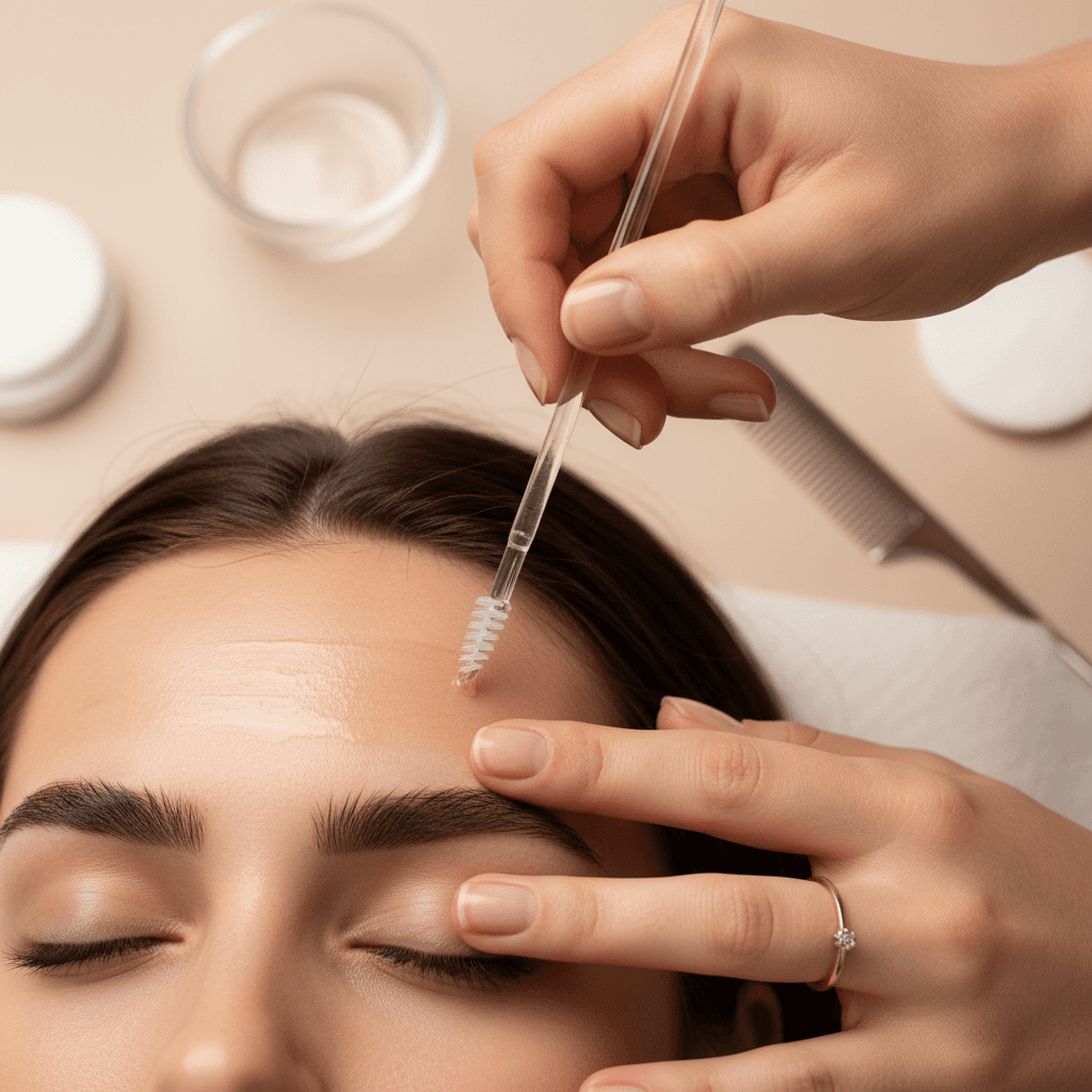 Professional eyebrow lamination application technique